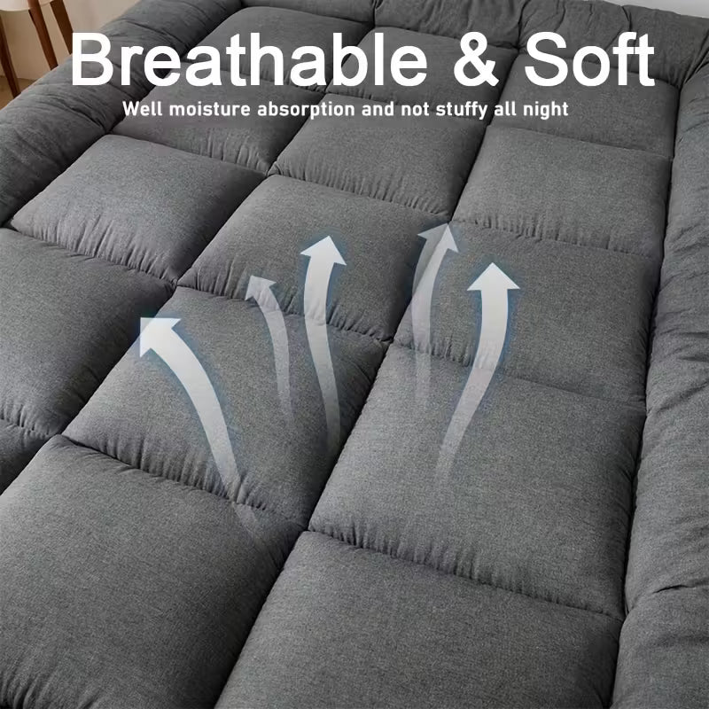 Durable Structure] Soft & Comfortable Black Japanese-Style Floor Futon Mattress